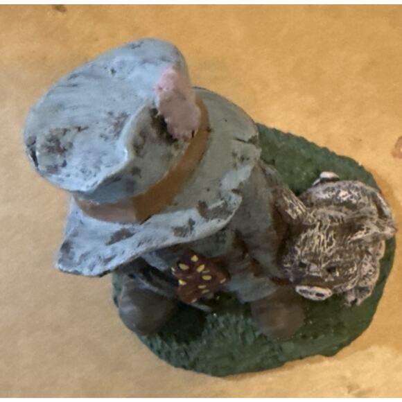 Whimsical Boy Figurine with Pig Companion – Vintage Style Collectible Statue - Picture 5 of 6